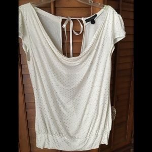 Express Cowl Neck Tie Back Blouse